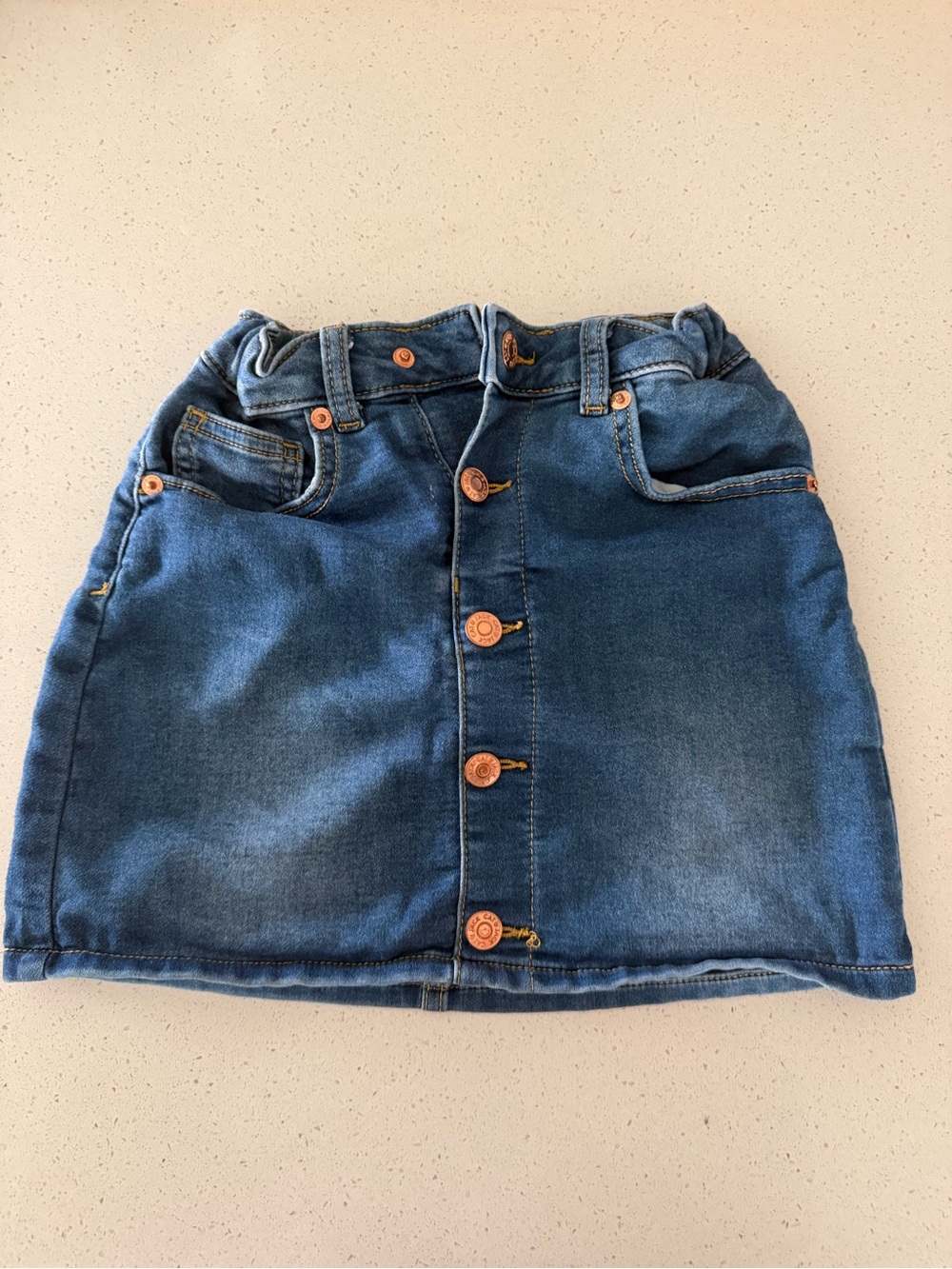 Cat & Jack Denim Button-Front Girls' Skirt in Blue